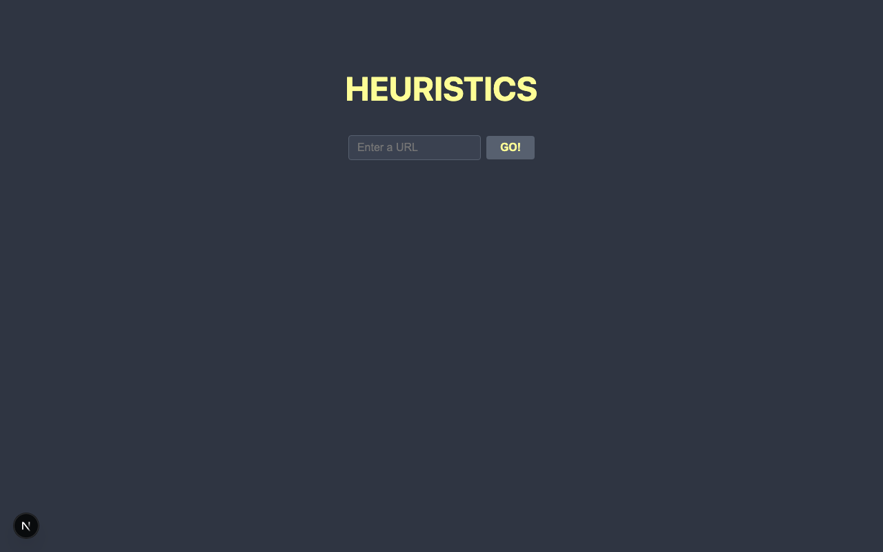 The very first prototype, titled HEURISTICS, before AUGUR's rename or card system