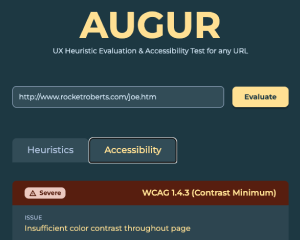 AUGUR: an AI powered Heuristics & Accessibility app