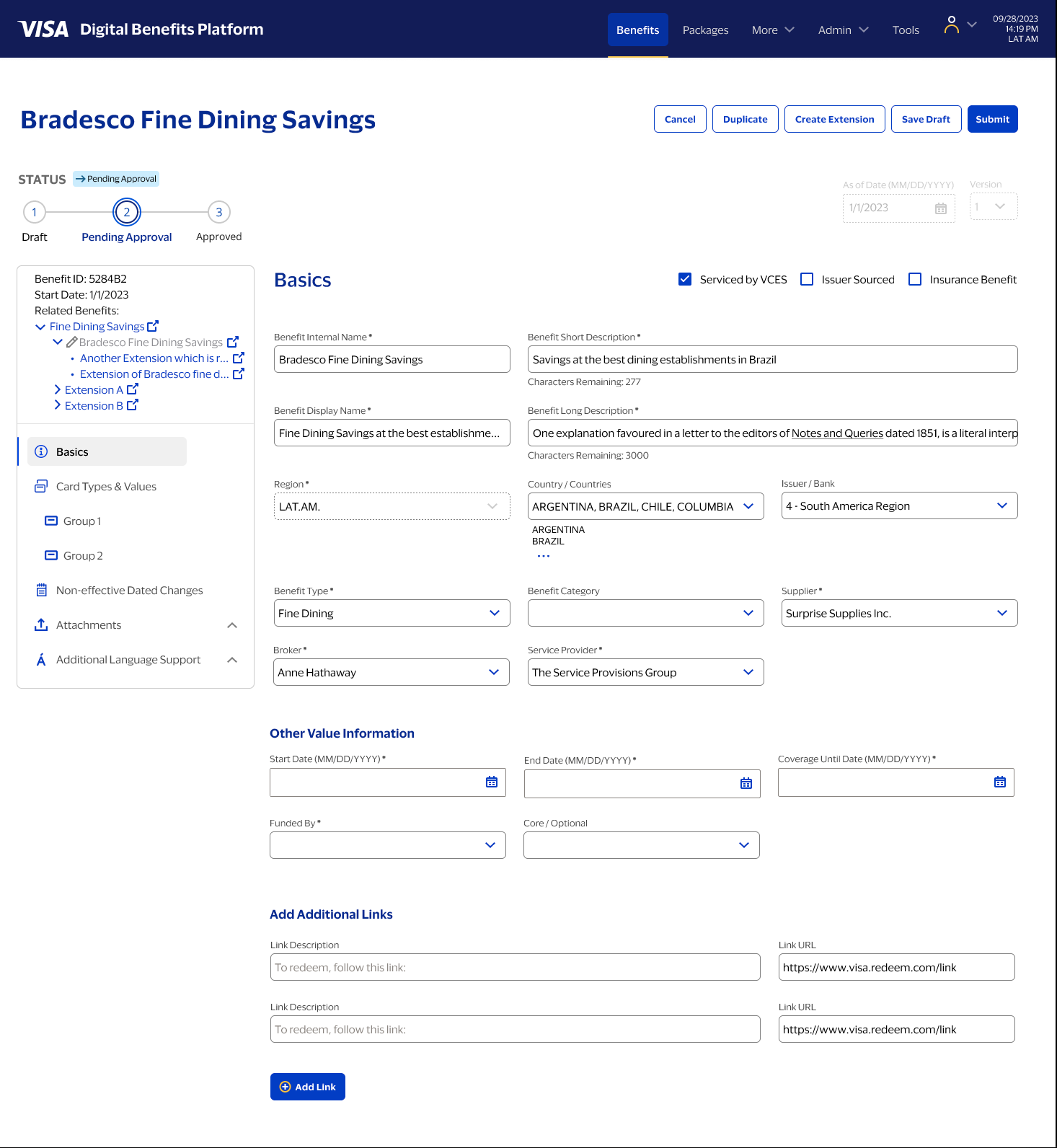 Benefit detail with sidebar