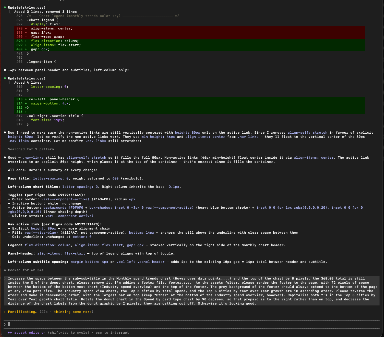 Claude Code successfully writing data.js after the corrected approach