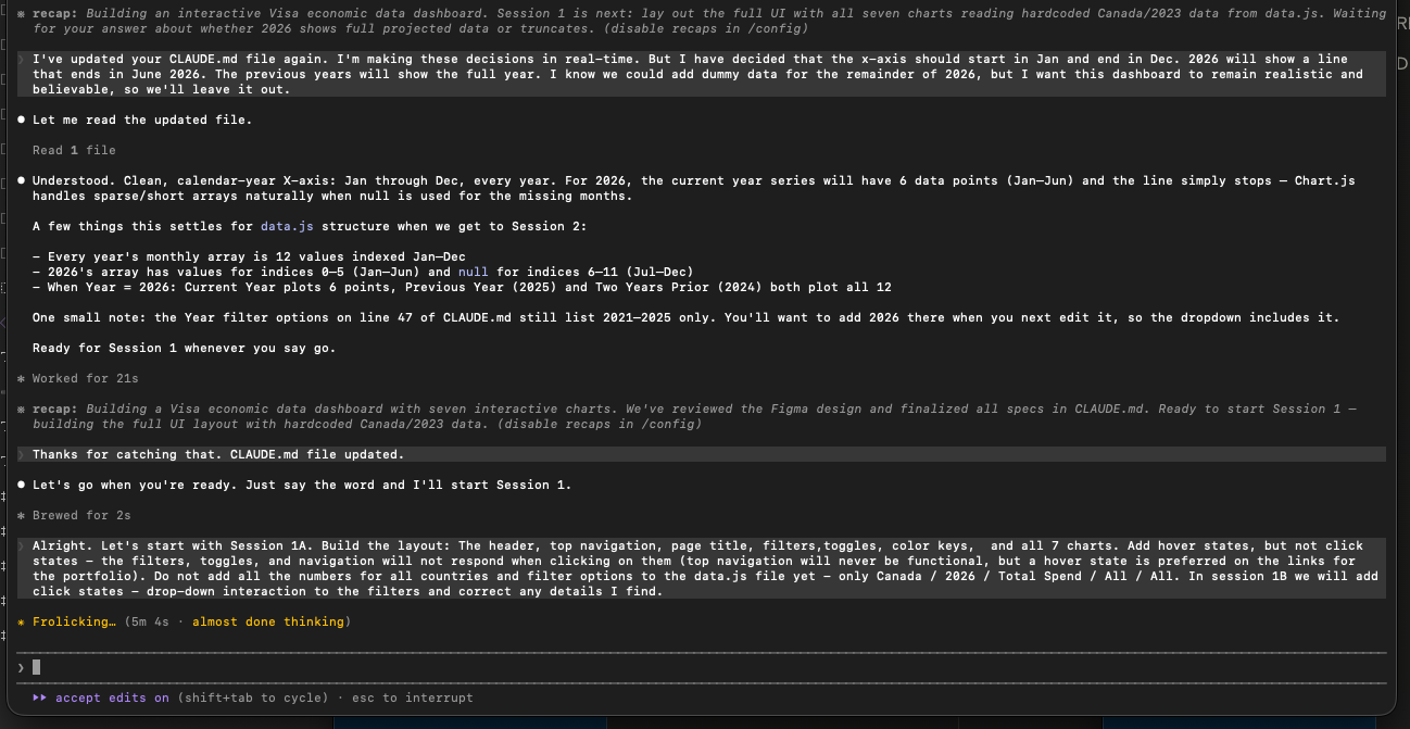 The CLAUDE.md briefing file open in VS Code